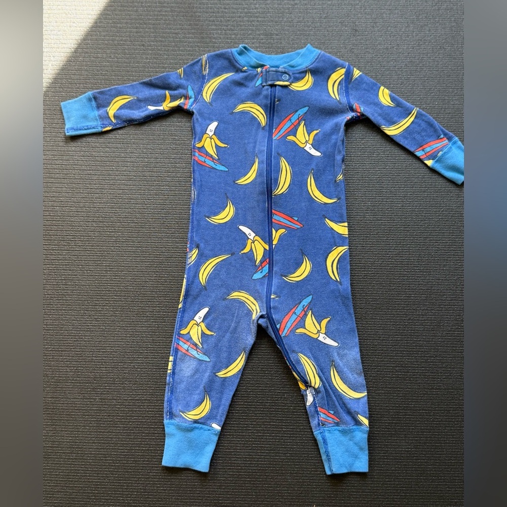Hanna Andersson Baby Surfing Bananas Kids Pajamas 12-18 months